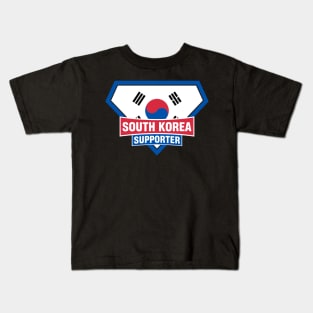 South Korea Super Flag Supporter Kids T-Shirt